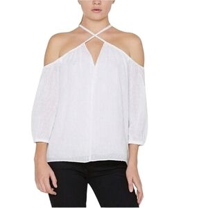 Bailey 44 Electric White Cold Shoulder Top